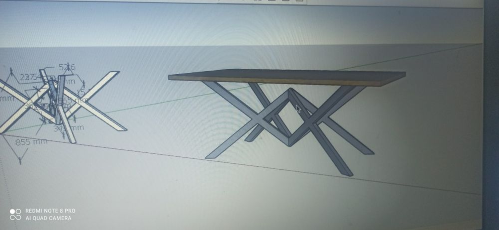 Опори для стола, ніжки для стола, металоконструкції, лофт.