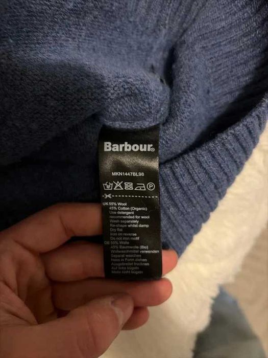 Barbour Sweter Golf Wełna I Bawełna