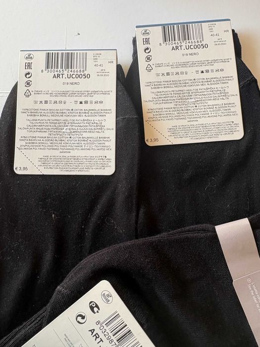 3 pares Meias Calzedonia - Pretas - Homem - 40/41 - Novas