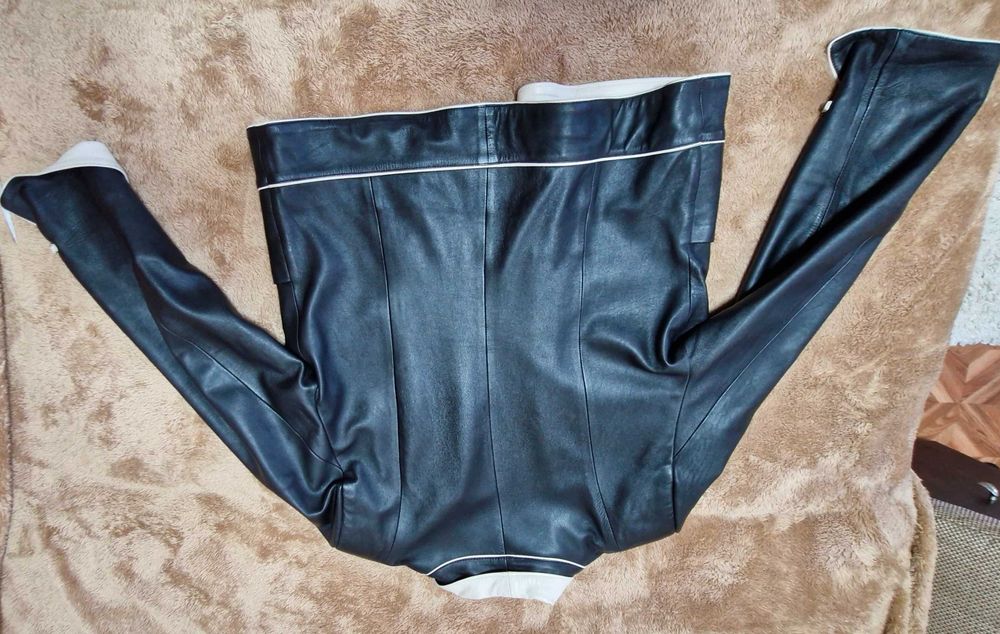Куртка жіноча Bilano Leather натуральна шкіра XL, чорний+беж.