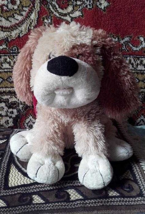 мягкая игрушка, собака, 25-26 см сидя