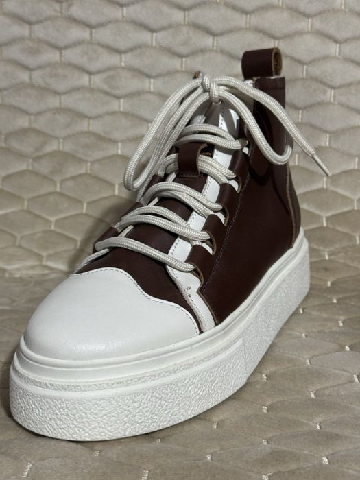 Шкіряні теплі кеди черевики