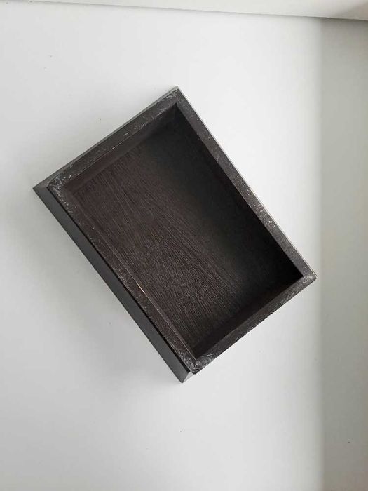 Ciemnobrązowa taca, podstawka, organizer 25.5x18.5 cm