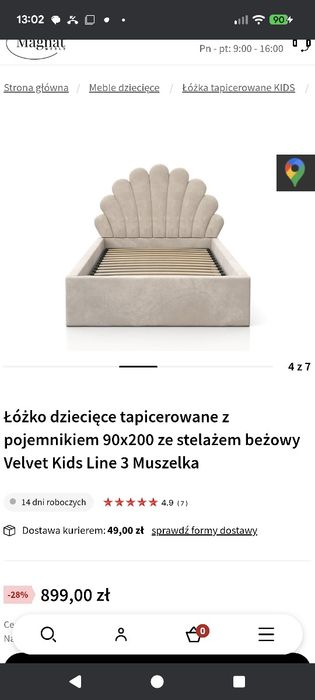Łóżko pojedyncze tapczanik