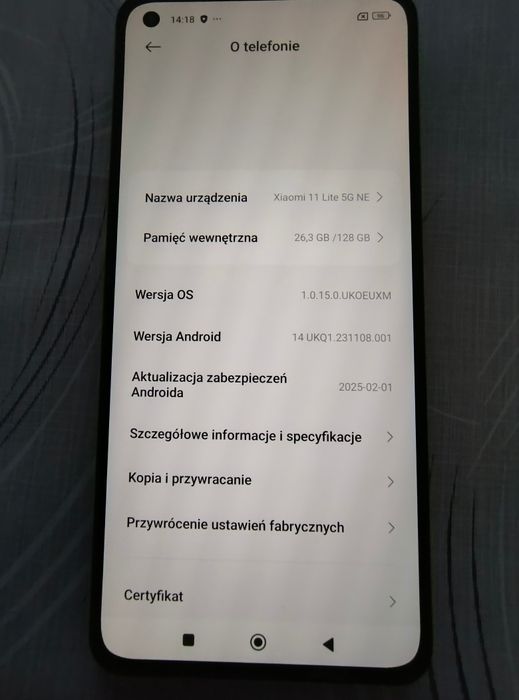 Sprzedam używany telefon Xiaomi 11 lite 5g