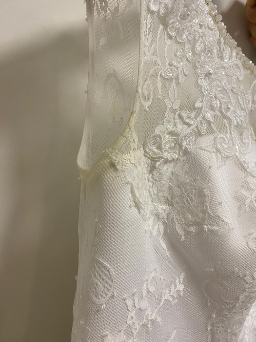 Suknia ślubna na kole litera A plus size 44 46