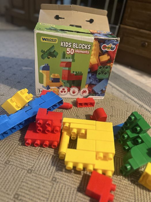 Пластиковий конструктор для малюків Wader Kids Blocks 50 ел. (41294)