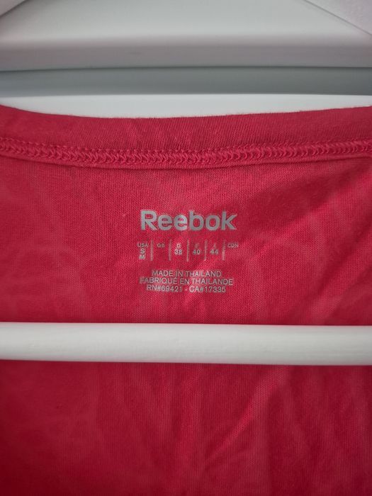 T-shirt damski,różowa koszulka,Reebok,rozm.S