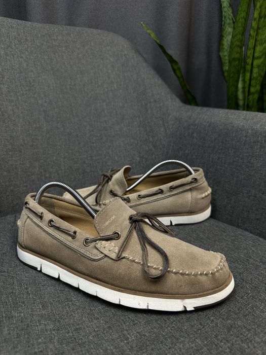 Фірмові шкіряні туфлі топсайдери мокасини geox