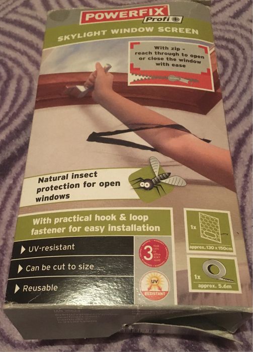 Powerfix moskitiera siatka przeciw owadom do okna dachowego 130x150