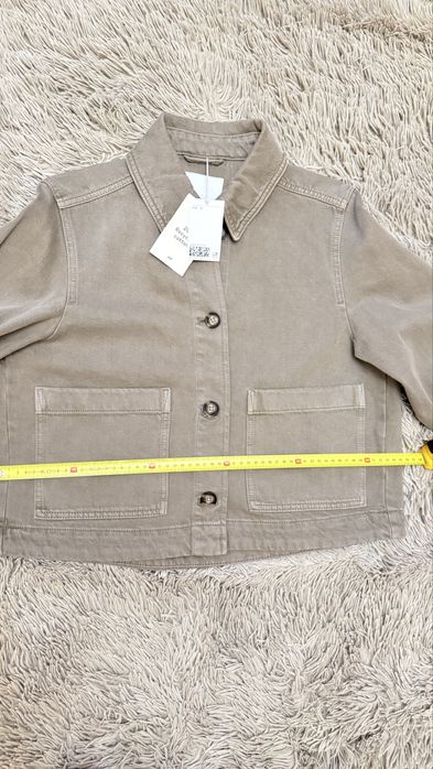 Джинсова куртка S-М, кольору хакі, H&M