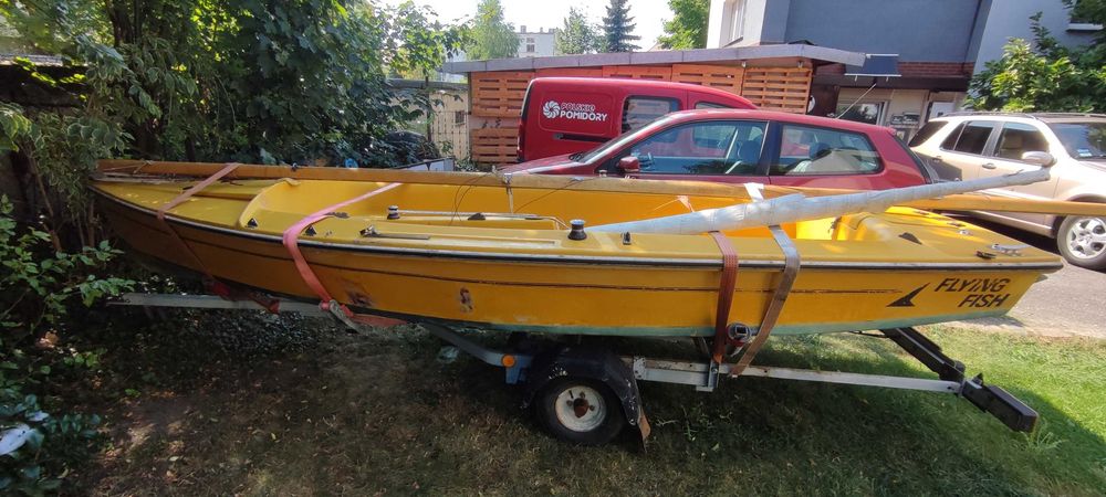 Żaglówka flying fisch plus przyczepą podlodziowa z pełną dokumentacją