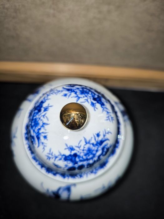 Pote porcelana azul e branco