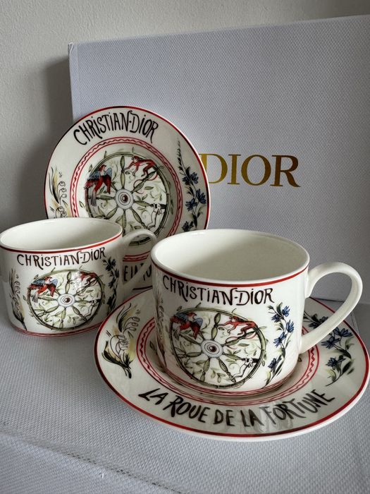 Zestaw filiżanek Christian  Dior z kolekcji Tarot La Roue de la Fortune