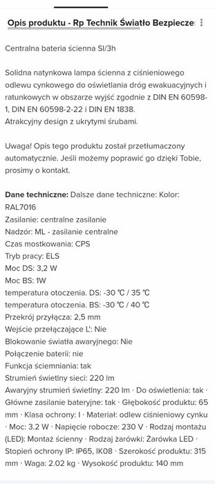 Lampa Led zewnętrzna