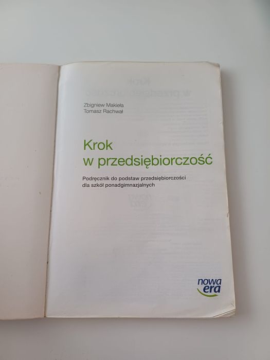 podręcznik krok w przedsiębiorczość dla szkół ponadgimnazjalnych