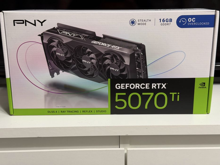 Відеокарта PNY GeForce RTX 5070 Ti 16GB Overclocked Triple Fan. Нова !