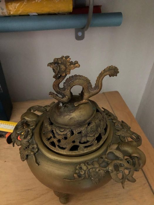 Тибетская буддистская антикварная ваза