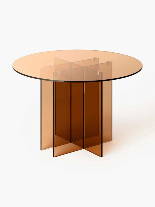 Okrągły stół do jadalni ze szkła Anouk ś.120cm (Westwing)