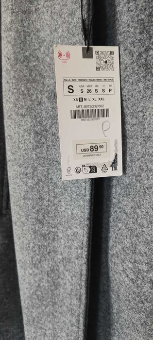Płaszcz Zara taliowany