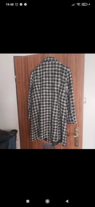 Płaszcz płaszczyk w kratę się r 44