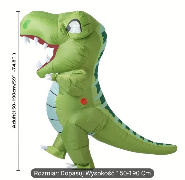 Stroje nadmuchiwane serce dinozaur rekin