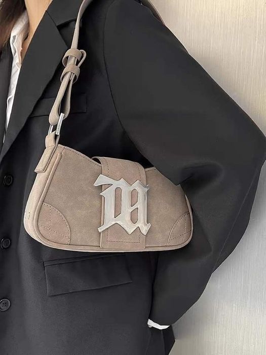 Маленька сіра замшева сумка MISBHV shoulder bag small bag