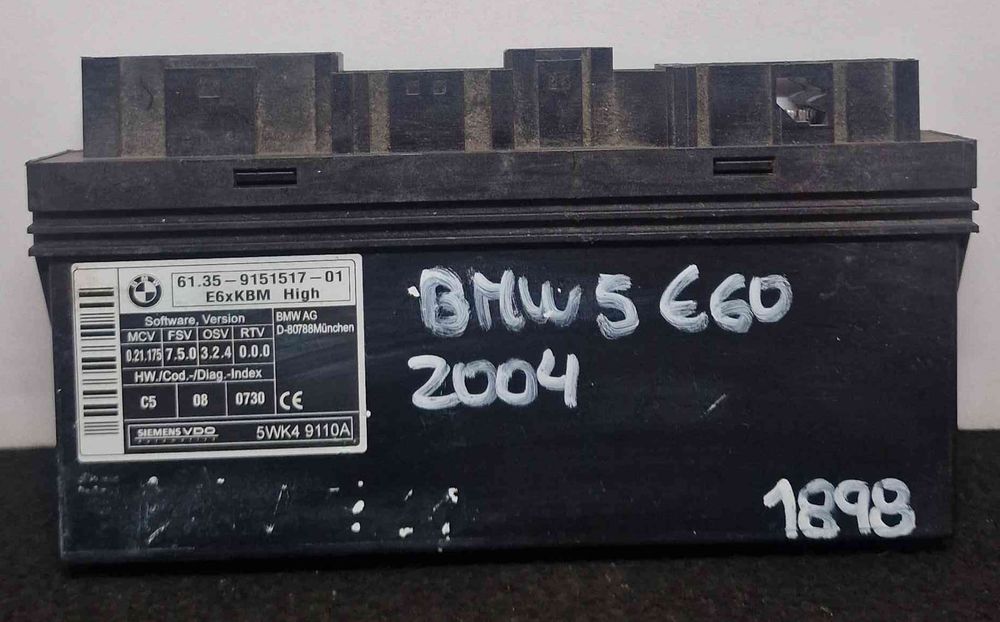 Módulo Eletrónico 5wk49110a - BMW 5