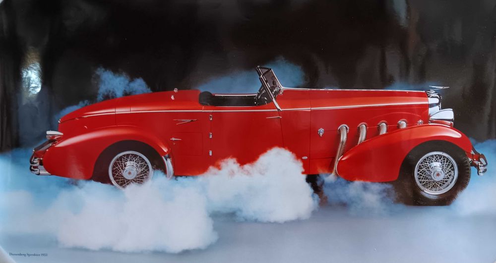"Duesenberg Speedter 1933" - Litografia antiga