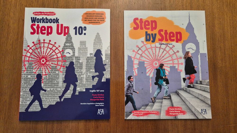 Vendo Dossier do Professor e Manual de Inglês STEP UP, 10º Ano - NOVO!