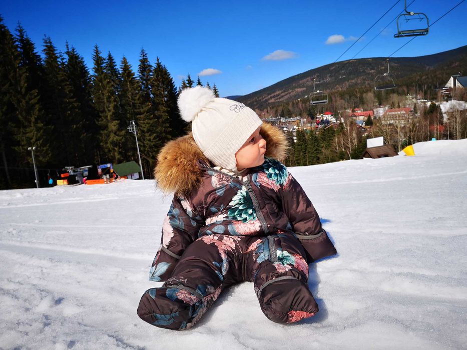 Zimowy kombinezon jednoczęściowy Lodger ciepły dziewczęcy  74 6-12m