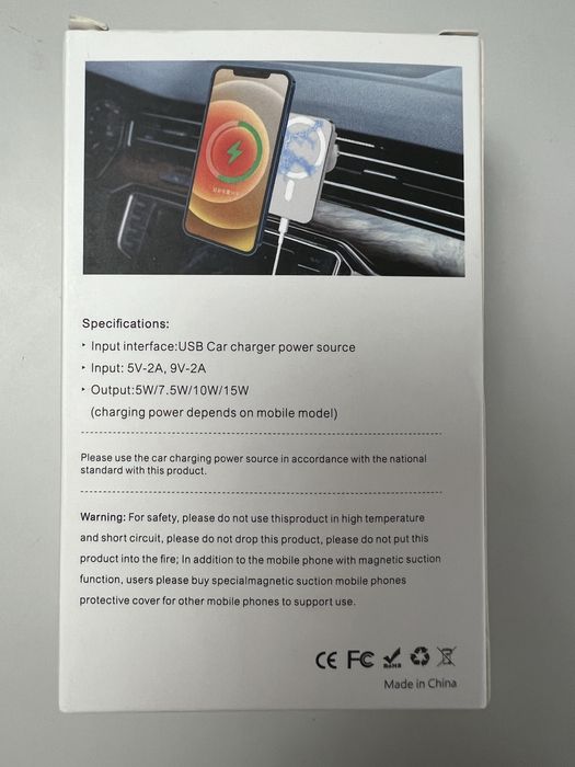 Безпровідна зарядка тримач для iPhone. Автомобільна зарядка.