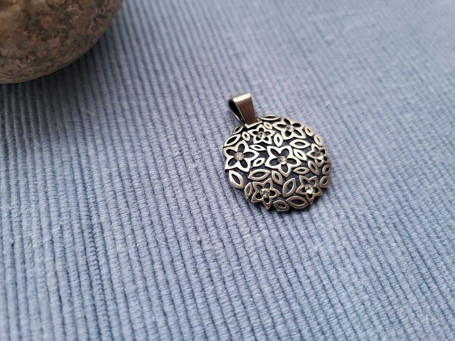 Zawieszka wisiorek - srebro - cyrkonie