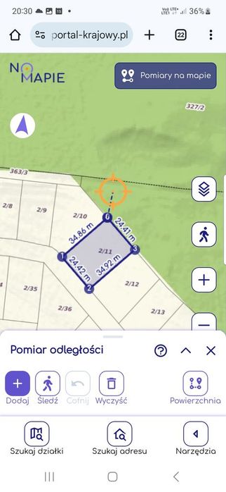 Działka przy lesie