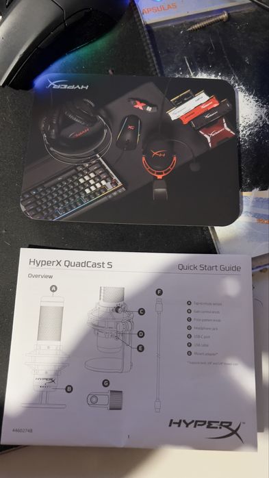 Microfone hyperx quadquest s rgb