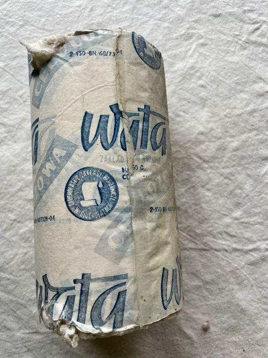 Zabytek PRL wata celulozowa opatrunkowa unikatowa nieużywana
