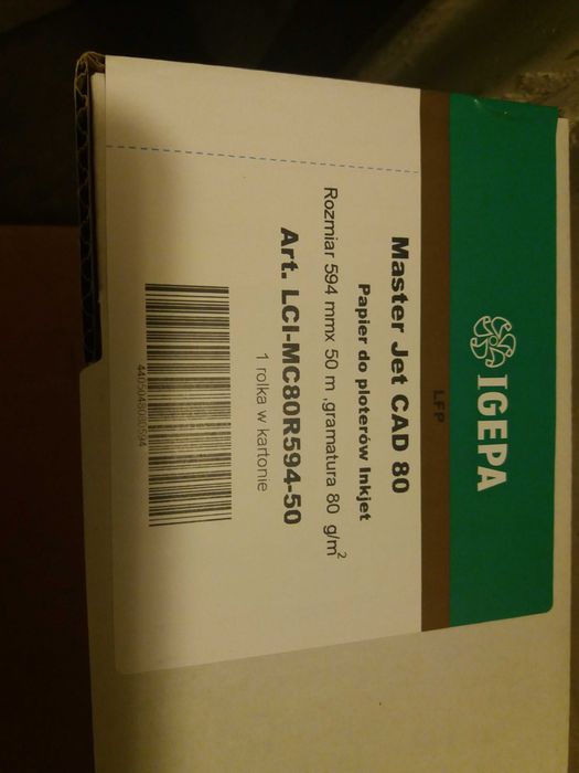 Papier do plotera 594x50m 80g MASTERJET LCI-MC80R594-50