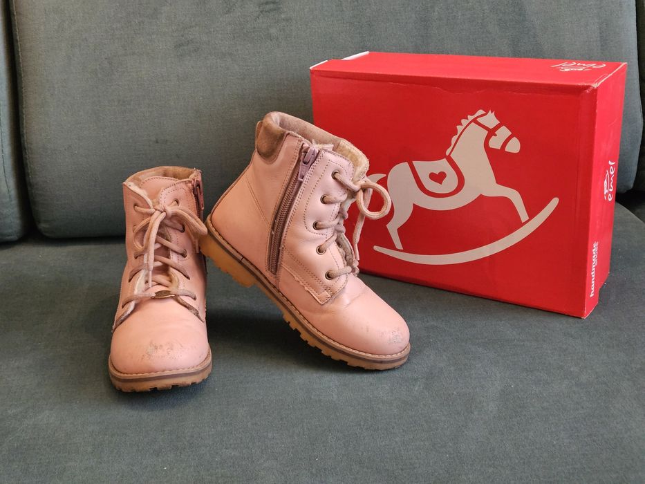 Buty trzewiki Emel 29 30 ocieplane - skóra naturalna licowa + wełna