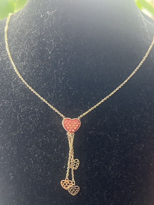 Naszyjnik  z sercem zloto 585