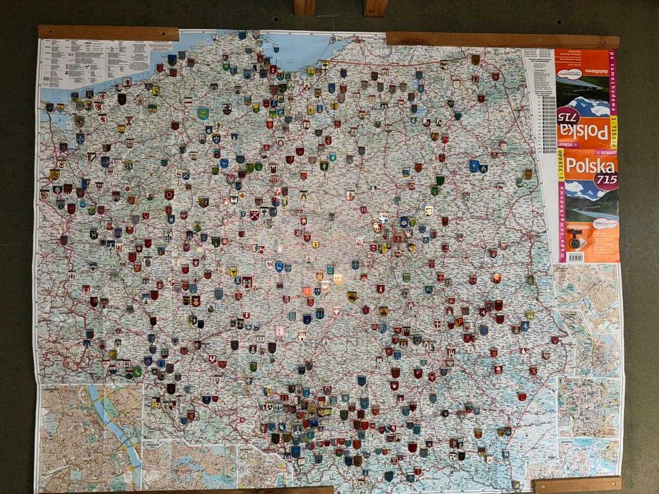 Herby na szpileczce, 522 sztuki, polskie miasta