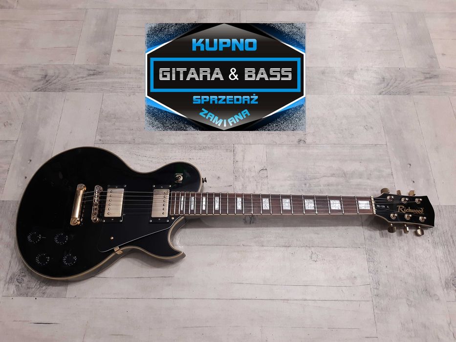 Piękna Gitara Les Paul Richwood - Black-Gold- LP -wysyłka Free-zamiana