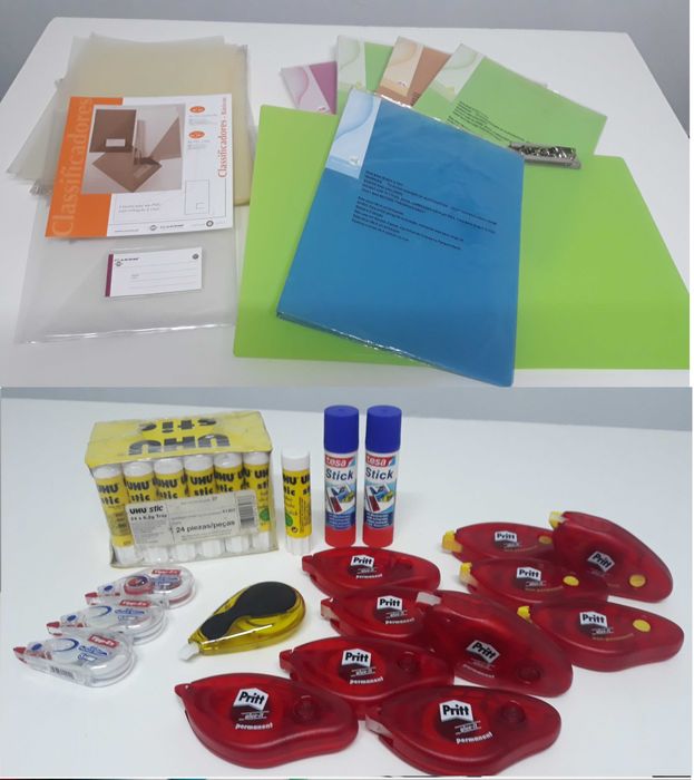 Material Escolar e de Escritorio (NOVO) (vendo todo o conjunto)