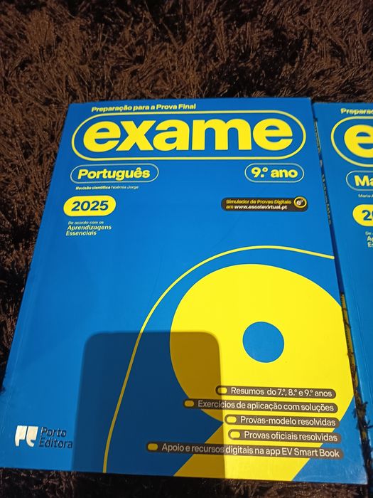 Grade 9 Exam Books for Portuguese and Mathematics 2025