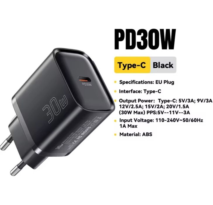 Зарядка для телефону Fast charging PD 30W