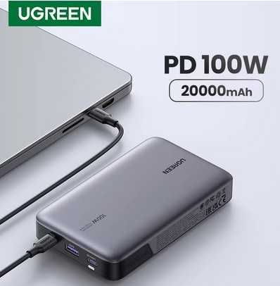Павербанк UGREEN PB720 20000mAh 100W Grey (25188) для ноубуків