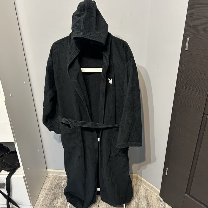 Czarny szlafrok Playboy