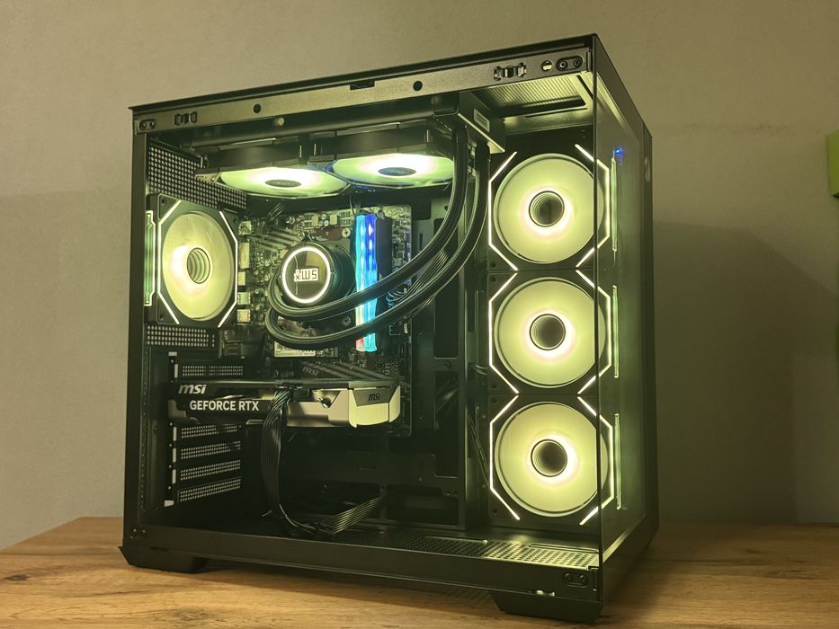 Nowy Komputer Gamingowy RTX 5060 Ryzen 5 FV23% AIO Akwarium do Gier