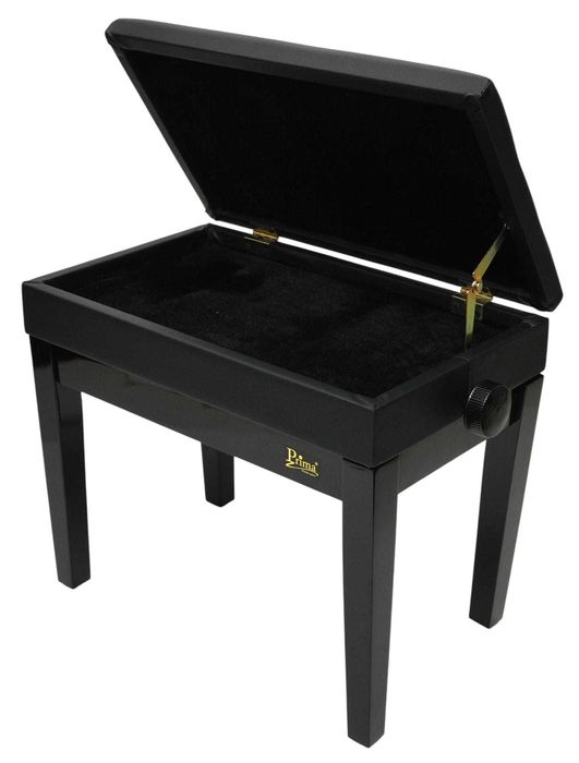 Regulowana Ława do fortepianu / keyboardu ze schowkiem PB-300 BK GLOSS