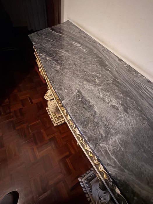 Mesa consola classica madeira beje