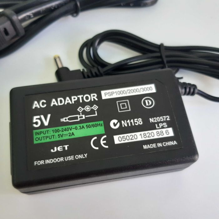 Carregador Novo 5V 2A p/ Consolas Sony PSP